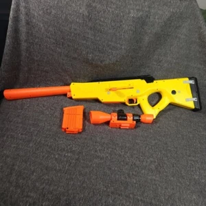 Fortnite Nerf Gun Yellow Sniper Rifle BASR-L With Scope & Magazine - Picture 1 of 13