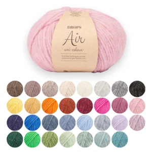 DROPS Air Wool Yarn Fluffy Aran Baby Alpaca Merino Knitting Crochet 150m 50g - Picture 1 of 39