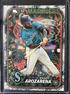 2024 Topps Holiday #H138 Randy Arozarena White Holiday Tree Seattle Mariners - Picture 1 of 2