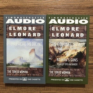 Lot Of 2 Audio Books/Books on Tape By Elmore Leonard 2 In 1 - Total 4 Story - Picture 1 of 4