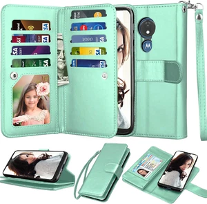 for Moto G7 Power Wallet Case, for Motorola G7 Supra/XT1955/Moto G7 Optimo Maxx - Picture 1 of 7