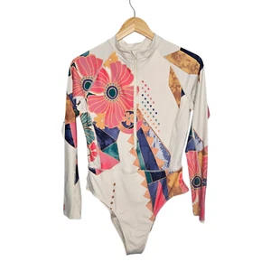 O'NEILL Jadia Floral Contadora Surf Suit XL Long Sleeve Swimsuit Front Zip NWT - Picture 1 of 11