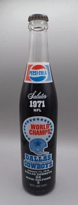 De colección PEPSI COLA Salutes 1971 Campeón Mundial NFL Dallas Cowboys Sin Abrir - Imagen 1 de 3