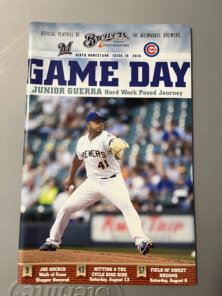 Milwaukee Brewers Game Day Magazine 2016 Issue #16 - vs Chicago Cubs - Image 1 of 1