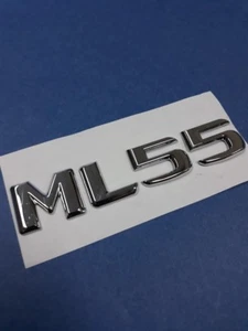 CHROME * ML55 * CHROME TRUNK LETTERS EMBLEM BADGE FOR MERCEDES BENZ AMG ML - Picture 1 of 3