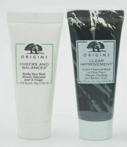 Set: Origins Clear Improvement Charcoal Mask & checks and balance cleanser trave - Picture 1 of 2