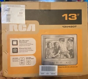 BRAND NEW RCA 13 Inch 13V420T CRT TV w/ Remote control SEALED 2005 Retro Gaming - Picture 1 of 24