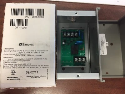SIMPLEX 2088-9008 Fire Alarm Control Relay NEW IN BOX - Image 1 of 3