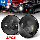 Pair 7" Inch LED Headlights Round Hi/Lo Sealed Beam For Chevy Chevelle 1971-1973