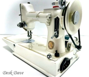 Máquina de coser Desk Dave's "DIAMOND WHITE"" Singer peso pluma 221 - Imagen 1 de 6