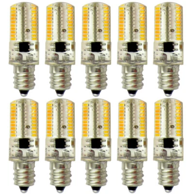 10pcs E12 Candelabra C5 80 3014 LED Candle Christmas Light Bulb Warm White 120V - Image 1 of 4