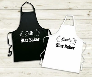 Personalised Star Baker Any Name Apron cooking baking kitchen Besoke Funny Gift - Picture 1 of 5