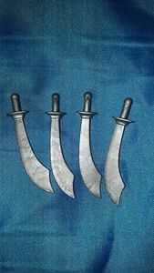 Playmobil Pirat Araber Mittelalter 4 x Machete silber Set Konvolut top - Picture 1 of 1