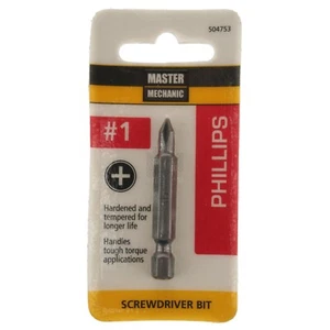 Broca destornillador Phillips Master Mechanic 504753 #1, 2" de largo - Imagen 1 de 3