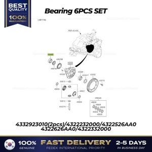 ⭐Genuine⭐ Bearing 6PCS SET for Hyundai Accent Kia Rio - Picture 1 of 2