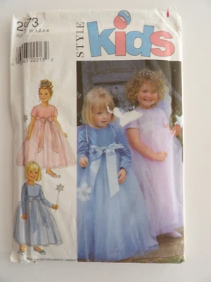 Style 2973 Kids Dress Size 1/2- 1-2-3-4 Uncut Sewing Pattern - Image 1 of 3