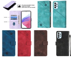Flip Strap Wallet Phone Case For Samsung A56 A36 A26 A16 A55 A15 A34 A24 A54 A35 - Picture 1 of 17