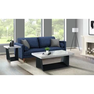 Picket House Furnishings Tobias Coffee Table with White Marble Top - Picture 1 of 10