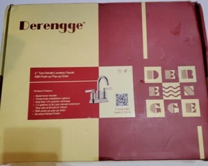 Derengge F-S4501-BN  4" Two Handle Lavatory Faucet With Push-Up+Pop- Up Drain - Picture 1 of 9