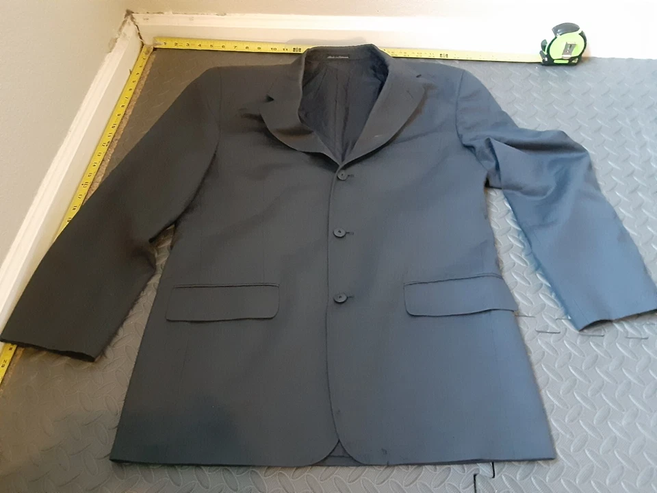 Chaqueta Abrigo Deportivo Blazer A Rayas Lana Gris Alfani Para Hombres TALLA 40R #S155 Foto 1 de 4