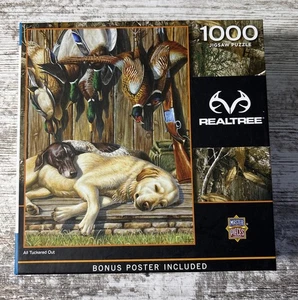 Master Pieces All Tuckered Out 2012 Jigsaw Puzzle 1000 Piece Bonus Poster - Picture 1 of 2