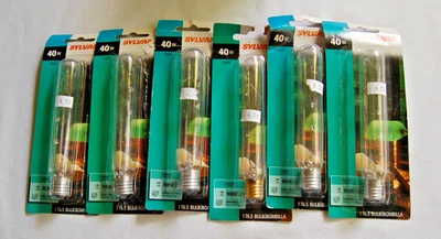 6 Sylvania Clear Appliance 40 Watt T6.5 Intermediate Base Light Bulbs - Image 1 of 4