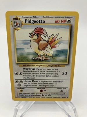 1999 Pokémon TCG Pidgeotto 22/102 Base Set WOTC Non-Holo Rare - Image 1 of 3