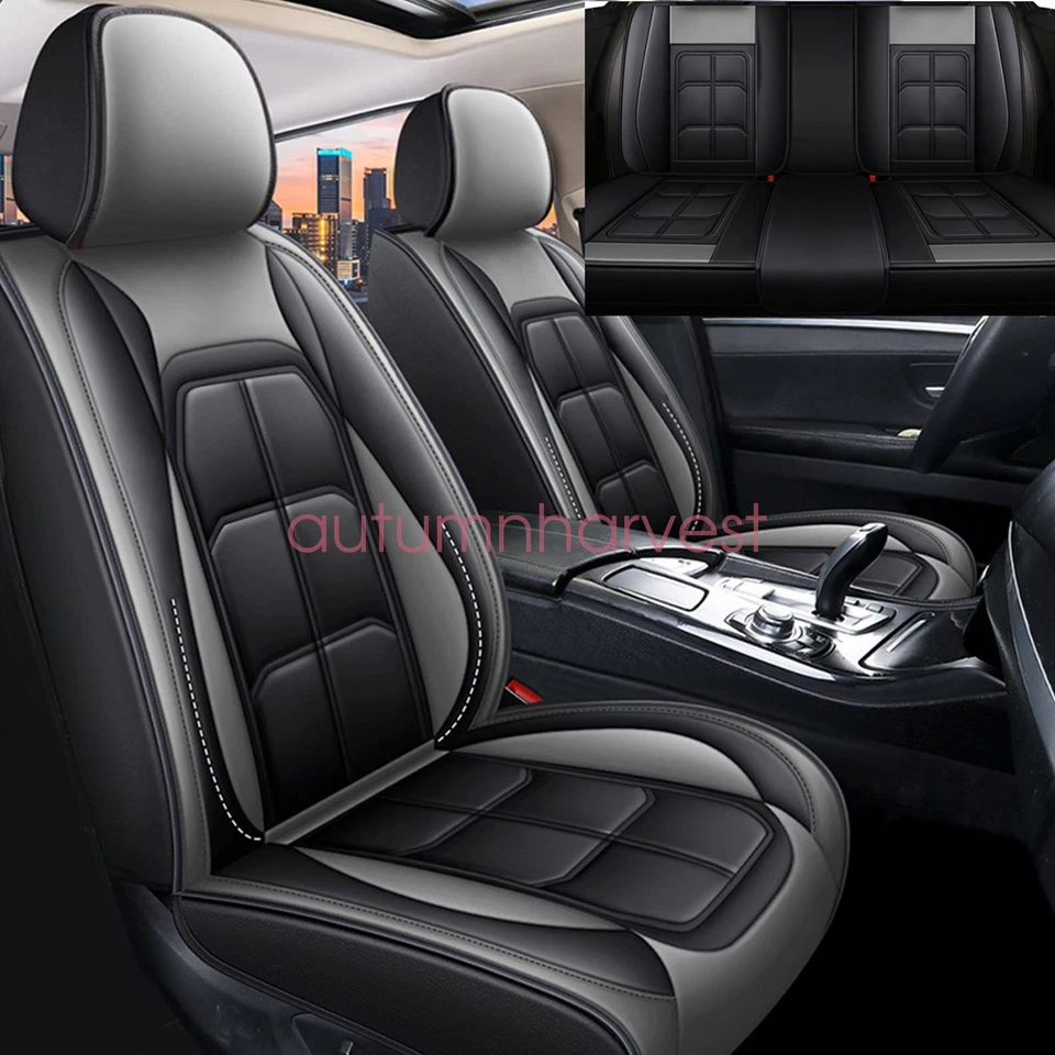 For BMW Car Seat Cover Full Set 5Seat Leather Front Rear Thick Protector Cushion - Image 1 of 4
