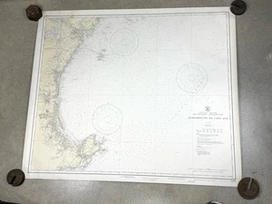 1930 Nautical Chart PORTSMOUTH to CAPE ANN 40" x 34.5" U.S.C & Geodetic Survey - Picture 1 of 23