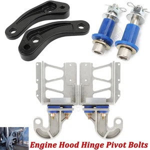 Upper Engine Hinge Hood Pivot Brackets Lower Bushing Kit For Peterbilt 379 378 - Picture 1 of 13