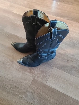 Cowboy boots for men Botas Jaca 29.5 Size Mexican CUSTOM SILVER TIP - Image 1 of 4