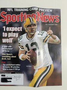 Sporting News Green Bay Packers Aaron Rodgers cover July 28 2008 - Picture 1 of 2