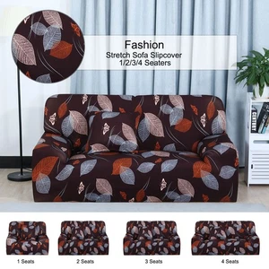 Funda protectora de silla de sofá elástica de poliéster para el hogar de 1-2-3-4 asientos - Imagen 1 de 9