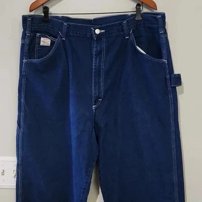 MENS POINTER RELAXED FIT STRAIGHT LEG CARPENTER JEANS sz 42x32 dark wash denim - Image 1 of 4