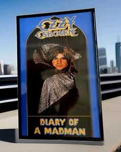 Ozzy Osbourne 1981 Diary Of A Madman Jet Records Promo Poster 11 X 17 Framed - Picture 1 of 2