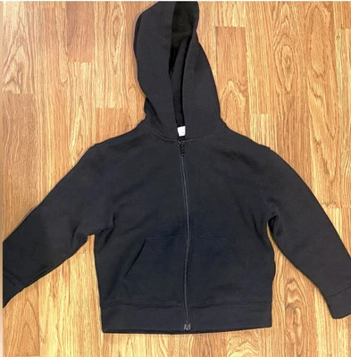 Chaqueta con Capucha Old Navy para Niño Negra Cremallera Completa Forrada de Vellón - Bolsillos - Talla Pequeña Foto 1 de 4