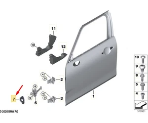 MINI CLUBMAN F54 Front Right Door Brake Seal 51217494248 NEW GENUINE - Picture 1 of 2