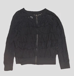 Chaqueta Grande Abbey Dawn Avril Lavigne De Colección Y2K Negra Encaje Volantes Transparente - Imagen 1 de 4