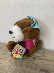 Barbie Great Puppy Adventure Puppy Plush Stuffed Animal Brown Pink Jacket New - Picture 1 of 12