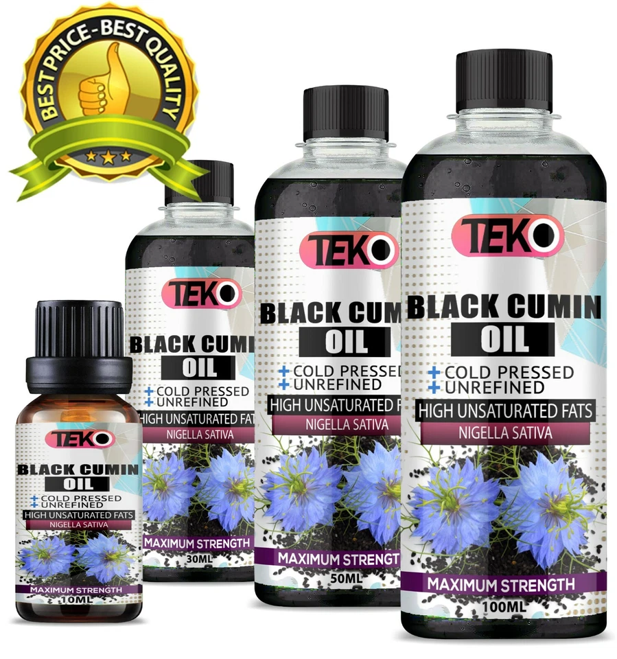 RAW BLACK SEED OIL - Black Cumin (Nigella sativa), Cold Pressed UK SELLER  - Image 1 of 1