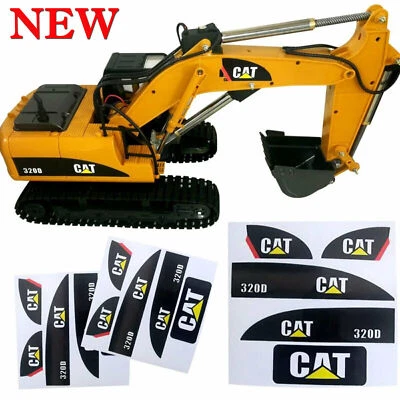 1/14 CAT 320D Sticker Set for Huina 550 15 Channel RC Excavator Amewi Decal - Image 1 of 4