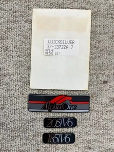 GENUINE NOS MERCRUISER ALPHA 1 DECAL SET  37-13722A7   BX Y - Picture 1 of 1