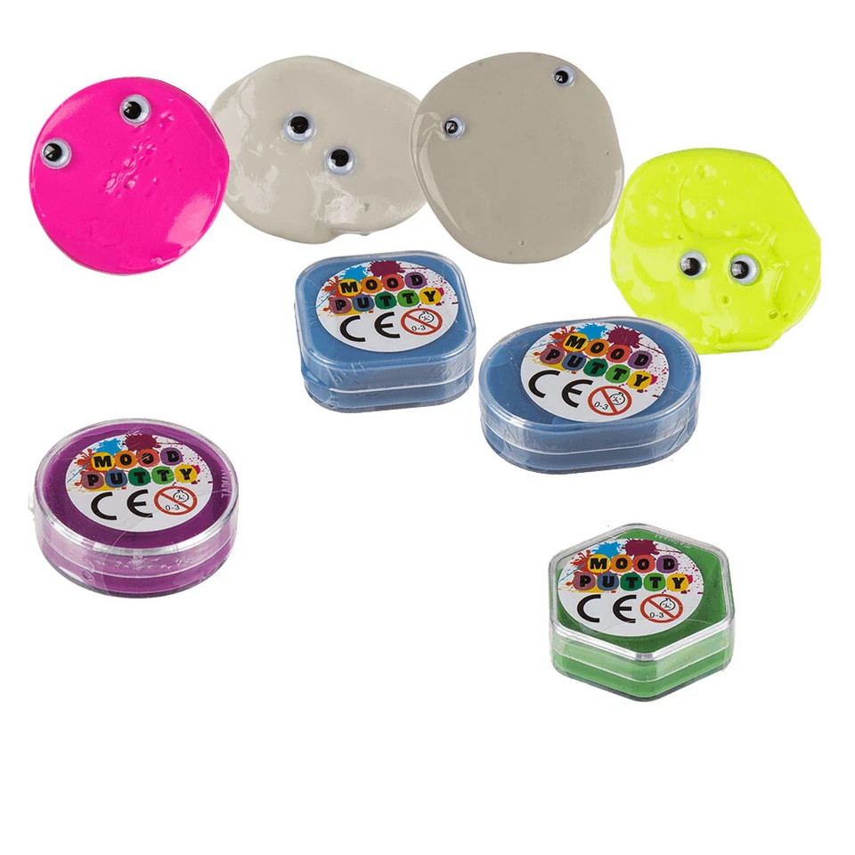OOTB 6 Stück Set Springknete Bouncing Putty Hüpfknete Farbwechsel Wärme Flummi Knete