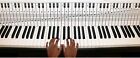 Klavier und Keyboard Notendiagramm für 88 Tasten, Verwendung hinter den Tasten