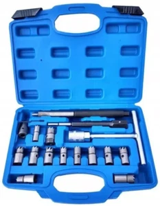 ALESATORI FRESATURA SEDI PULIZIA INIETTORI AUTO MOTORE DIESEL 17PZ CROMOVANADIO - Foto 1 di 6