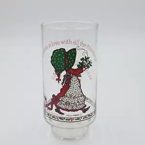 Coca Cola Holly Hobbie Merry Christmas Vintage Glas 1977 - Bild 1 von 2