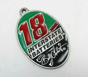 Nascar 2003 Bobby Labonte #18 Interstate Batteries Enameled Metal Keychain Fob - Picture 1 of 2