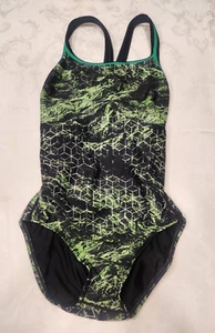 Dolfin Girls 1 piece Swimsuit Size 32 Used Swim Team Competition Athletic EUC - Picture 1 of 6