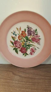 Vintage American Limoges Candle Light Della Robbia Dustitone Rose Dinner Plate - Picture 1 of 1