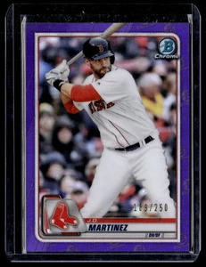 2020 Bowman Chrome #17 J.D. Martinez Purple Refractor #/250 - Picture 1 of 2